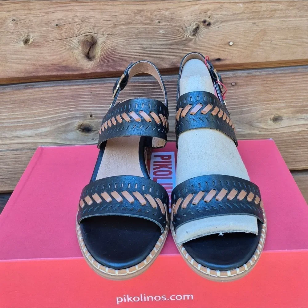 NWB Pikolinos BLANES Leather Heeled Sandals Shoes